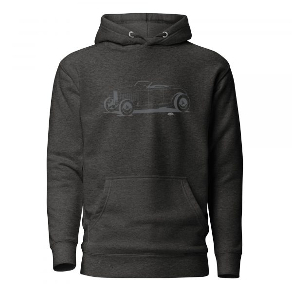 Spanky’s Roadster Print – Dark Hoodie (Color Options) – Spanky's Hot Rods